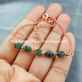 Raw Emerald Bracelet, Women Bracelet, Healing Gift, Raw Emerald Bracelet, Healing Crystal Bracelet